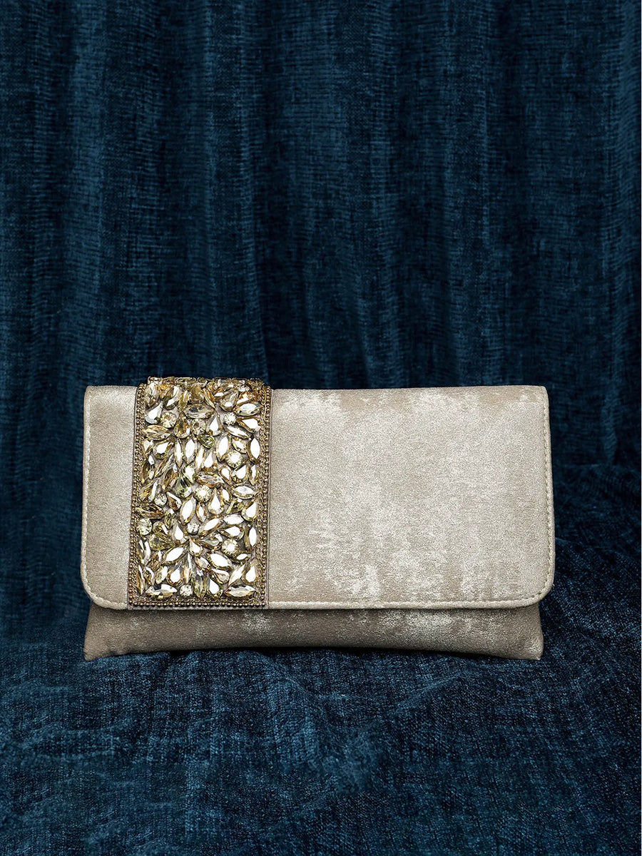 Timeless Majesty Faux Gem Clutch Purse