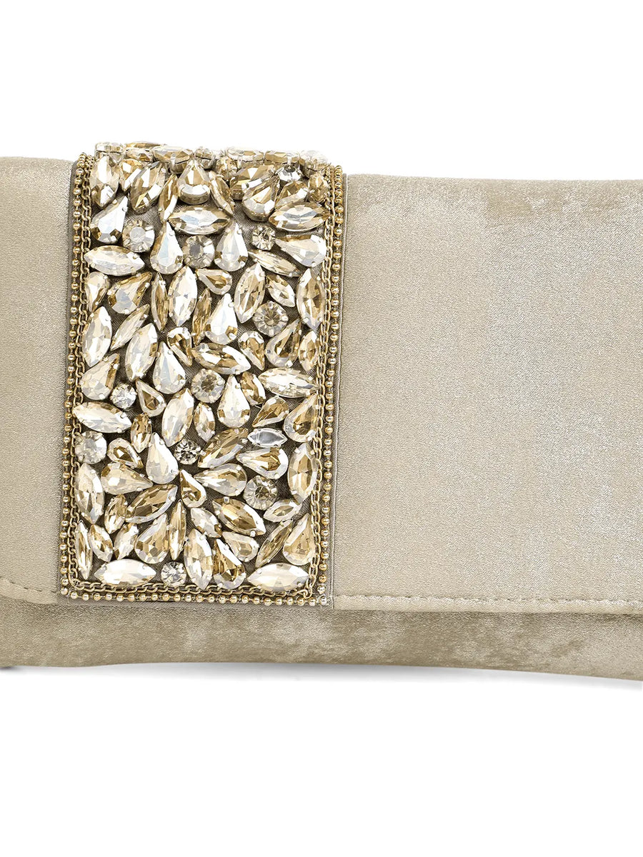 Timeless Majesty Faux Gem Clutch Purse