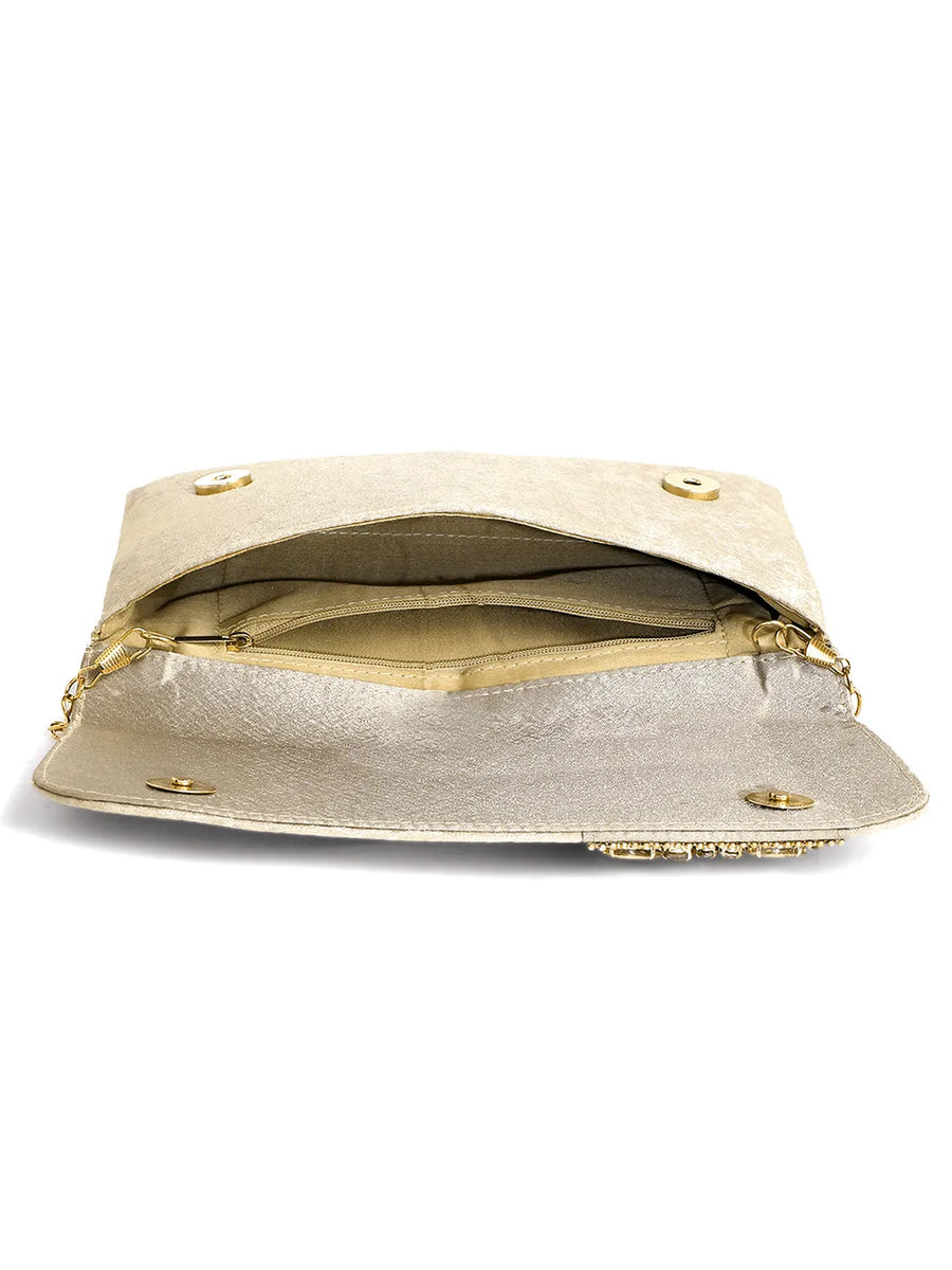 Timeless Majesty Faux Gem Clutch Purse