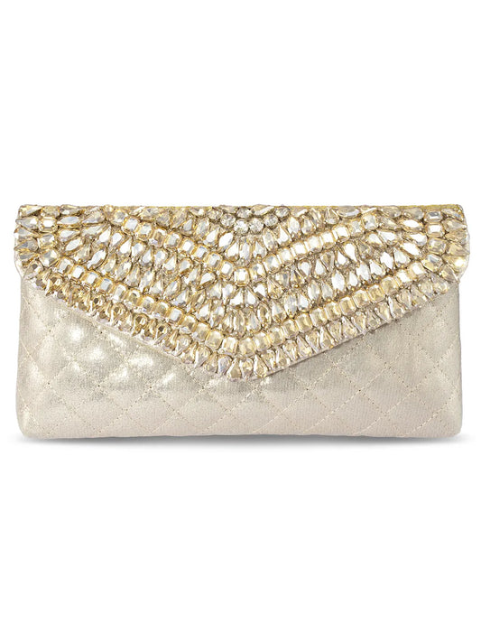 Glimmer Weave Crystal Detail Purse