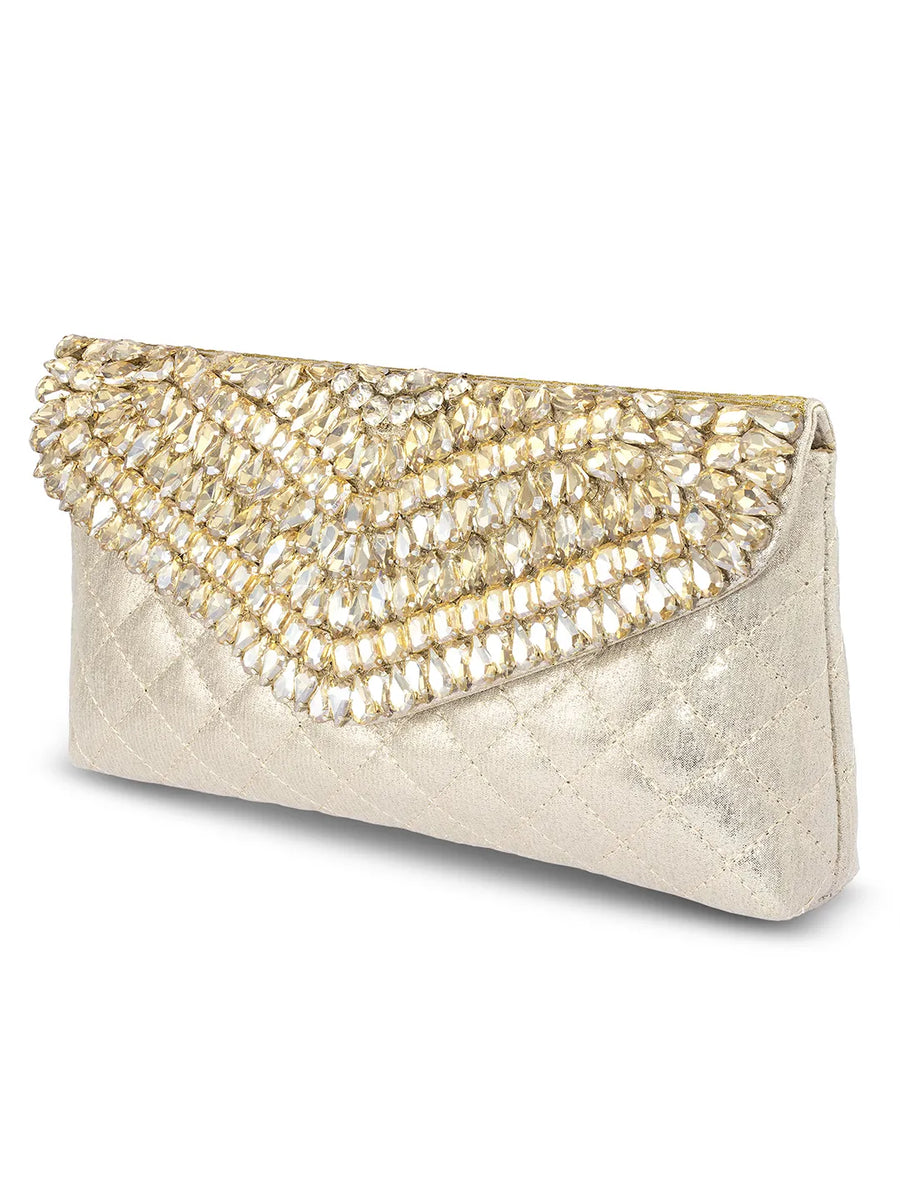 Glimmer Weave Crystal Detail Purse