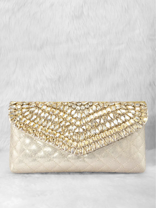 Glimmer Weave Crystal Detail Purse