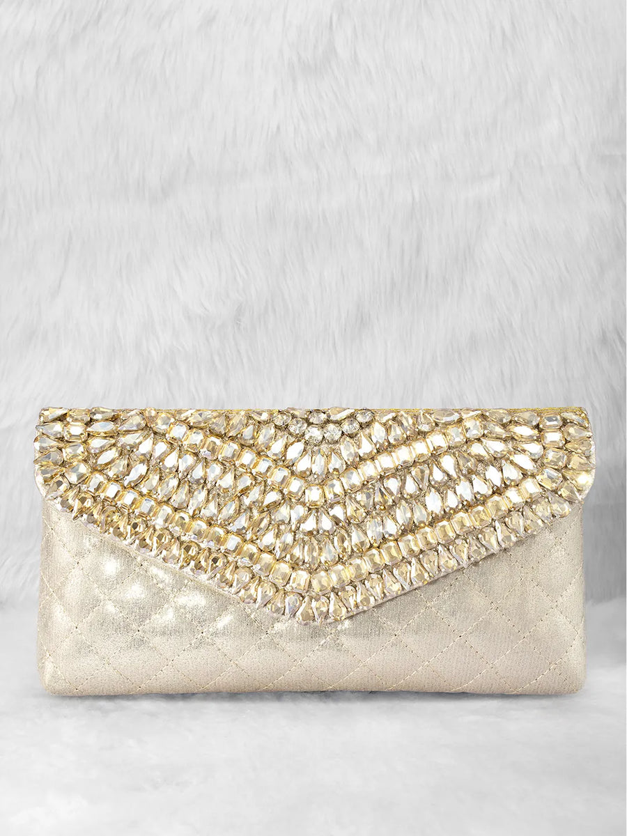 Glimmer Weave Crystal Detail Purse