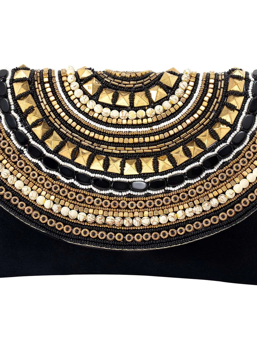 Stylish Evening Cocktail Clutch - Black