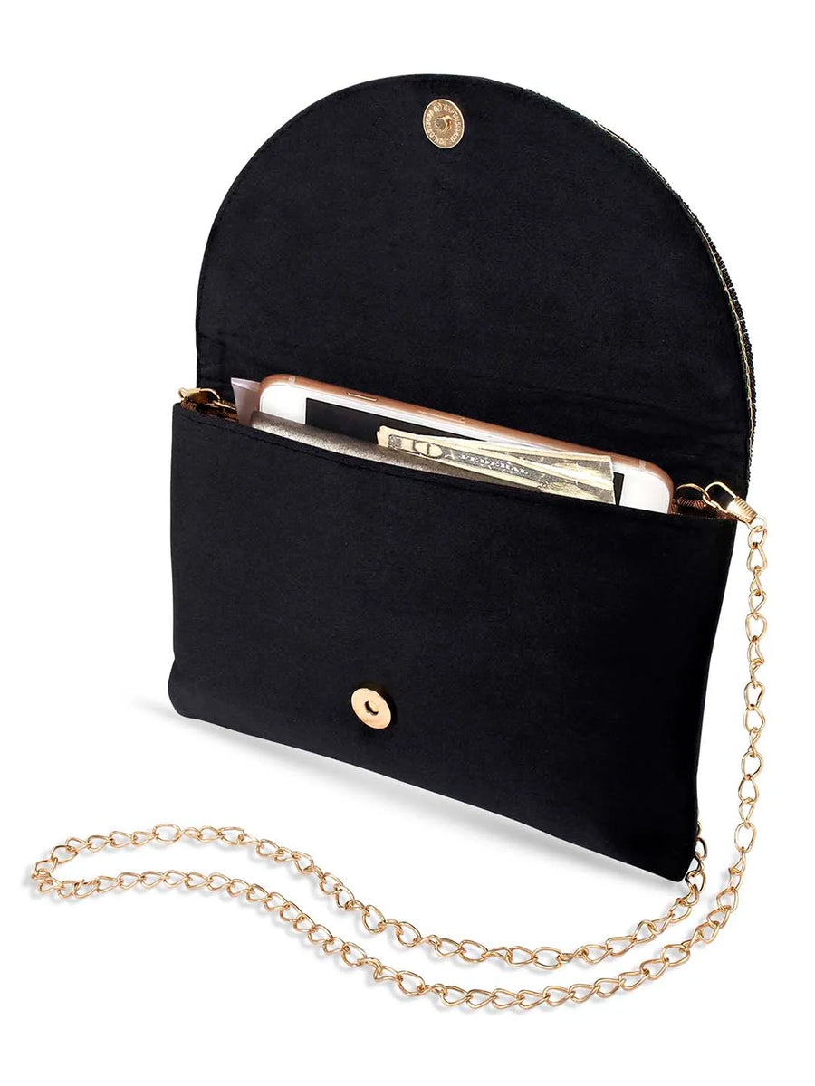 Stylish Evening Cocktail Clutch - Black