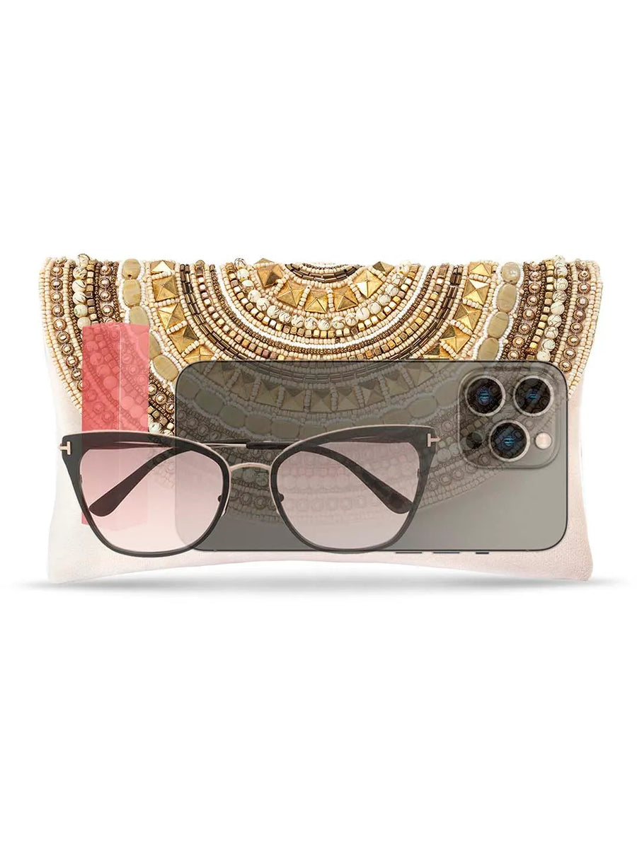 Stylish Evening Cocktail Clutch - Cream