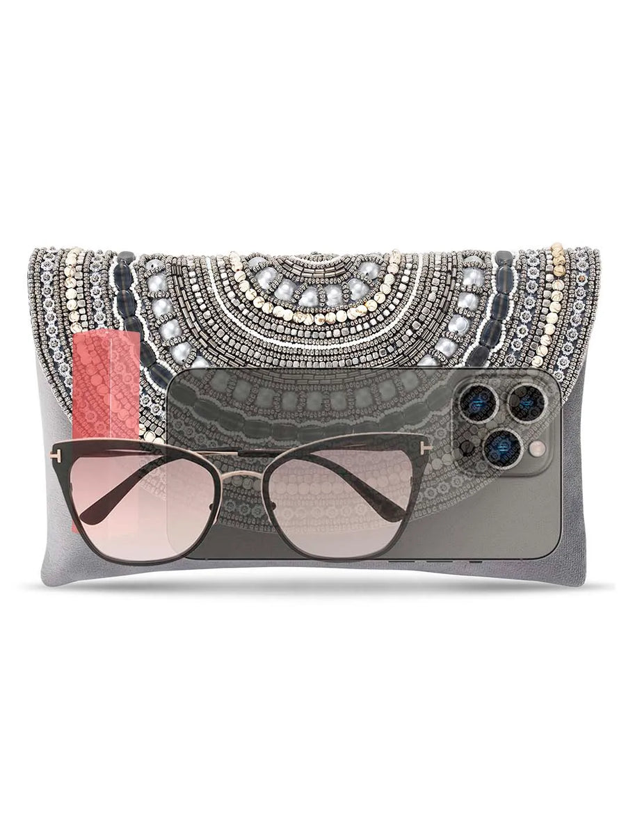Stylish Evening Cocktail Clutch - Grey