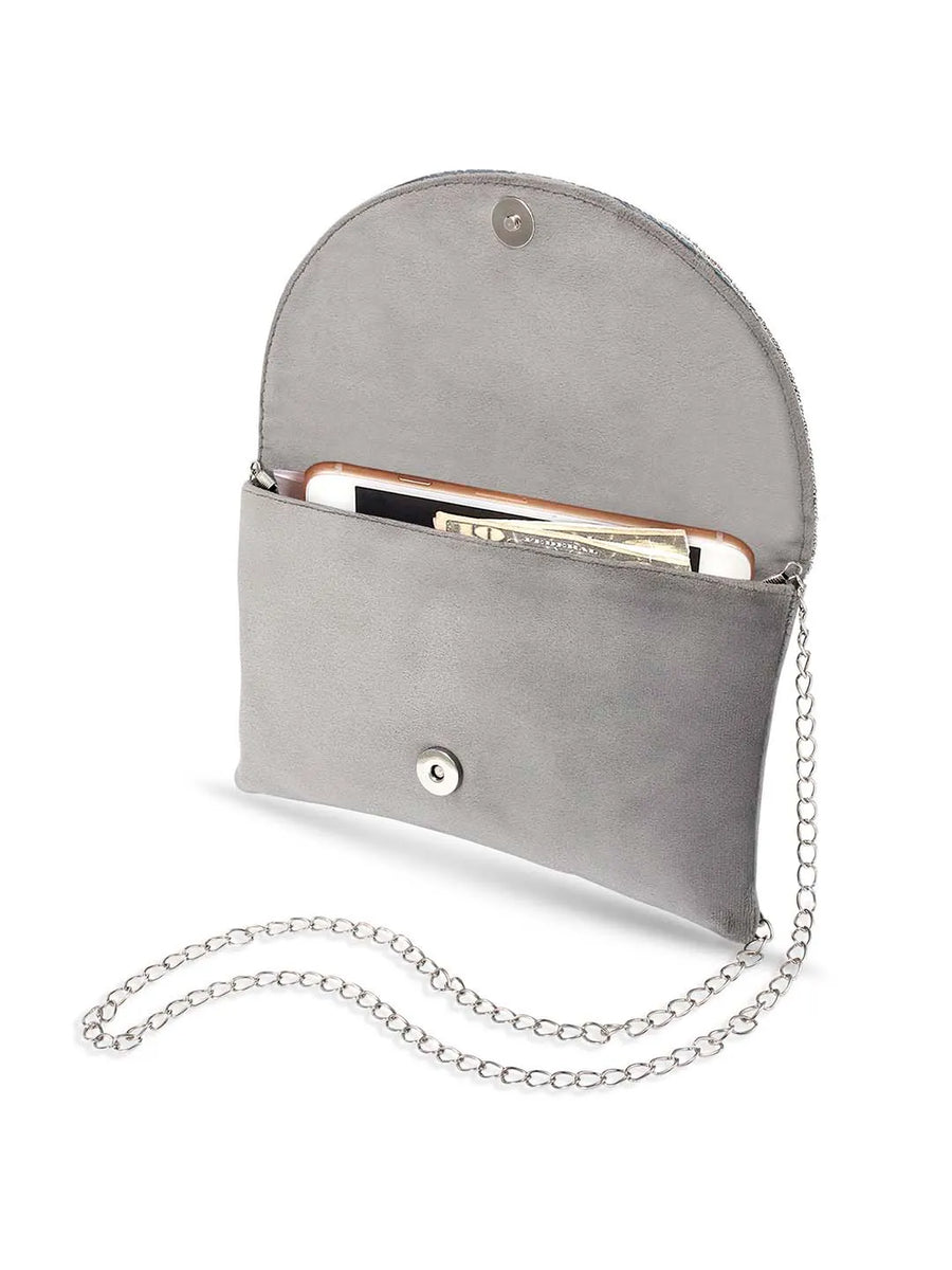 Stylish Evening Cocktail Clutch - Grey