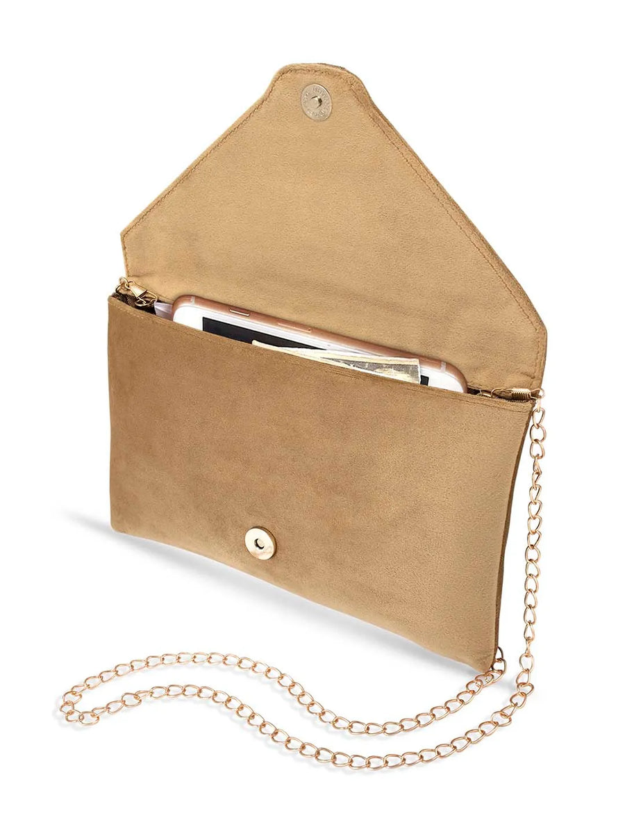 Glamorous Glow Elegant Handbag Clutch - Brown