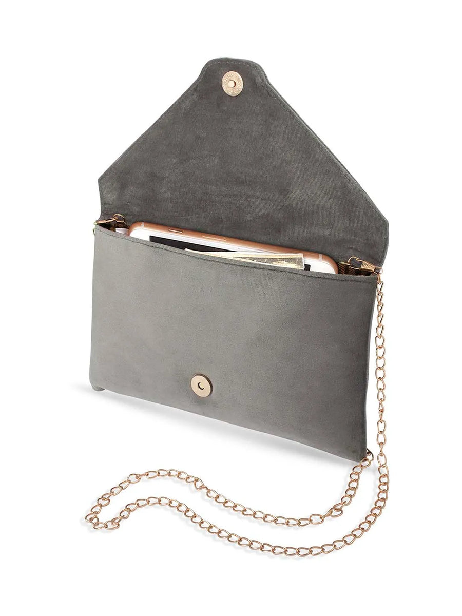 Glamorous Glow Elegant Handbag Clutch - Grey