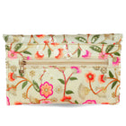 Floral Embroidery & Pearl Trim Clutch