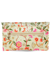 Floral Embroidery & Pearl Trim Clutch