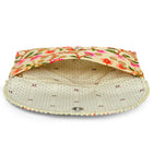 Floral Embroidery & Pearl Trim Clutch