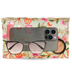 Floral Embroidery & Pearl Trim Clutch