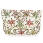 Elegant  Floral Embroidery Party Clutch - White
