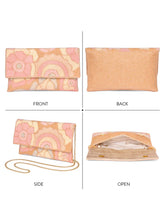Pastel  Floral Hand Embroidered Clutch - Pink