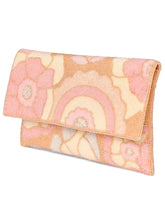 Pastel  Floral Hand Embroidered Clutch - Pink