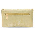 Peora Textured Envelope Party Wear Clutch - Gold