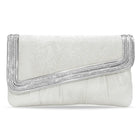 Peora Textured Envelope Party Wear Clutch - Silver
