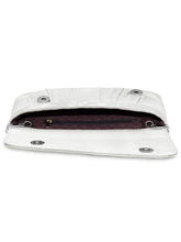 Peora Textured Envelope Party Wear Clutch - Silver