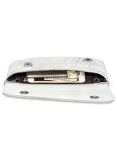 Peora Textured Envelope Party Wear Clutch - Silver