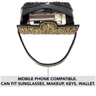 Sparkling Gleam & Glam Clutch Handbag - Black