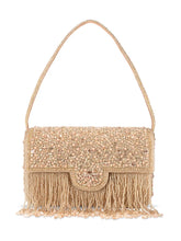 Sparkling Gleam & Glam Clutch Handbag - Rose Gold