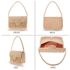 Sparkling Gleam & Glam Clutch Handbag - Rose Gold