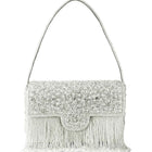 Sparkling Gleam & Glam Clutch Handbag - Silver