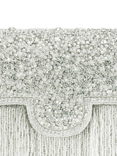 Sparkling Gleam & Glam Clutch Handbag - Silver