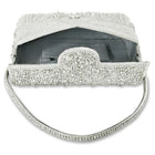Sparkling Gleam & Glam Clutch Handbag - Silver