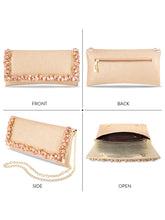 Dazzle in Hand Rose Gold Sleek Party Clutch