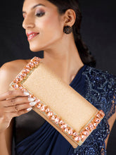 Dazzle in Hand Rose Gold Sleek Party Clutch