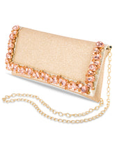 Dazzle in Hand Rose Gold Sleek Party Clutch