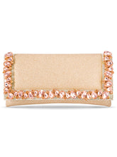 Dazzle in Hand Rose Gold Sleek Party Clutch