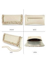 Dazzle in Hand Sleek Party Clutch - Gold