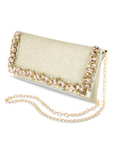 Dazzle in Hand Rose Gold Sleek Party Clutch