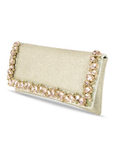 Dazzle in Hand Rose Gold Sleek Party Clutch