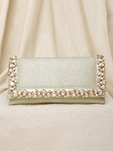 Dazzle in Hand Rose Gold Sleek Party Clutch