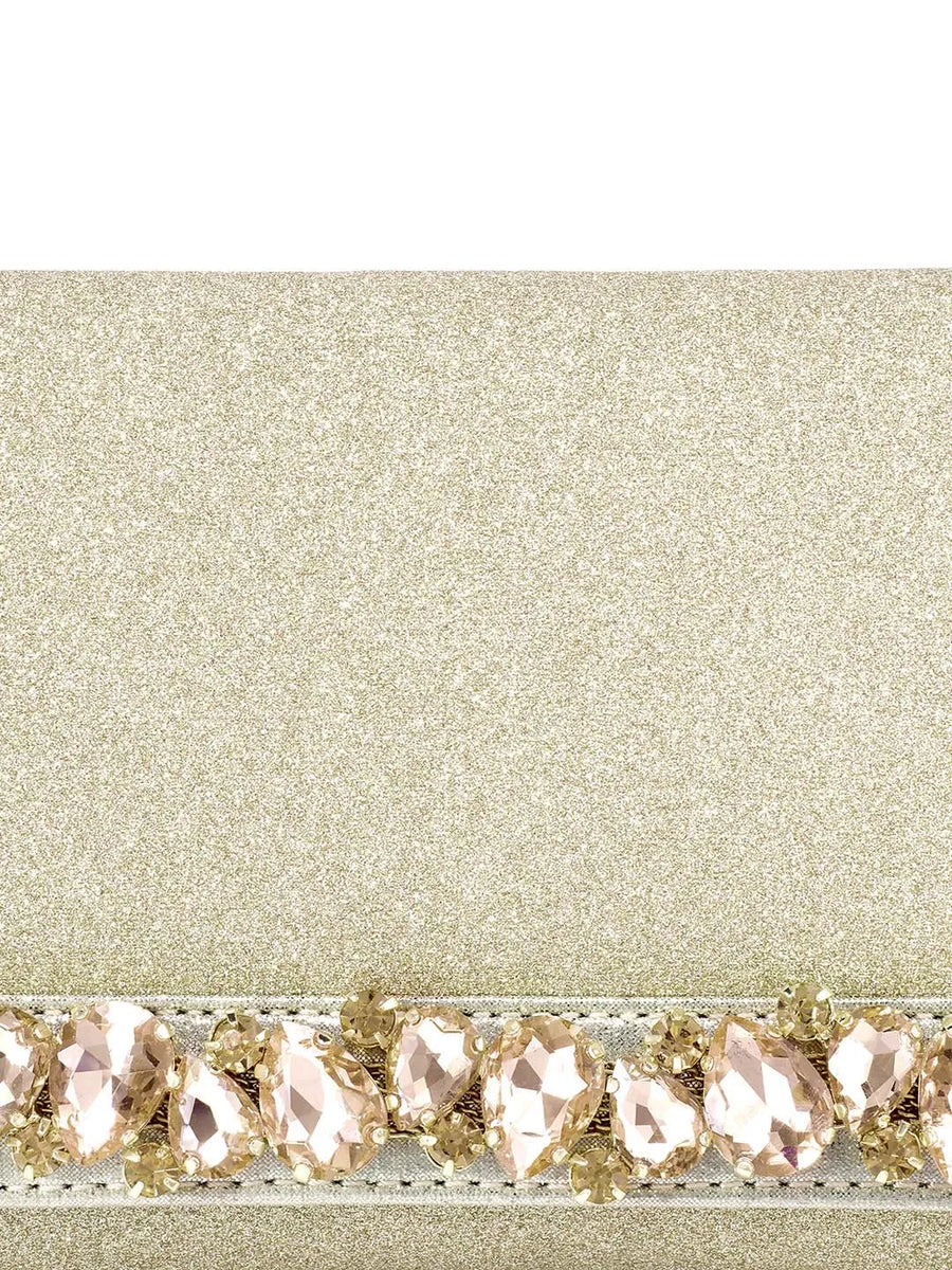 Dazzle in Hand Sleek Party Clutch - Gold