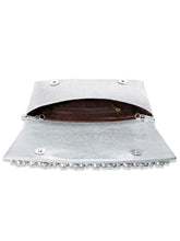 Dazzle in Hand Sleek Party Clutch - Silver