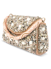 Beachy Bliss Shell Studs Rose Gold Clutch