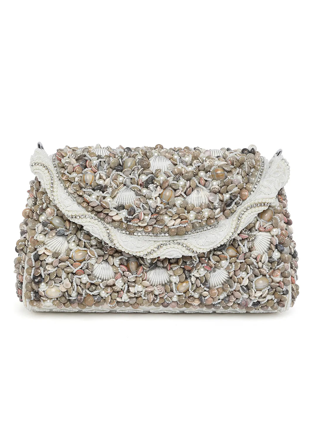 Beachy Bliss Shell Studs Clutch