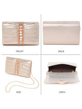 Pleat Passion Rose Gold Clutch