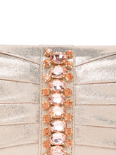 Pleat Passion Rose Gold Clutch