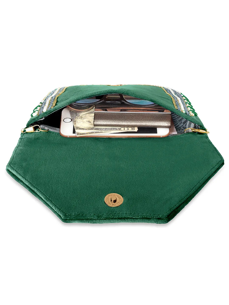 Royal Heritage Pearl Beaded Clutch Purse