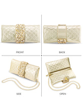 Festive Finesse Golden Party Clutch