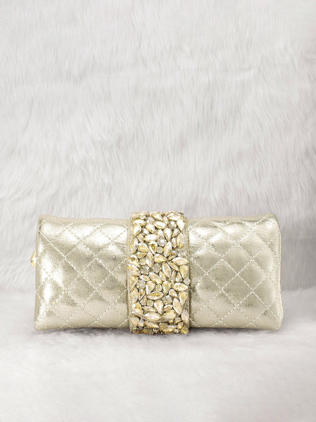 Festive Finesse Golden Party Clutch