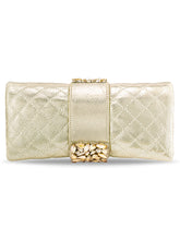 Festive Finesse Golden Party Clutch