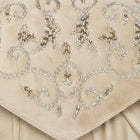 Elegant Embroidery Beaded Sling Clutch - Cream